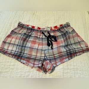 PJ Salvage Plaid Lounge Shorts with Drawstring- NEW - Size M